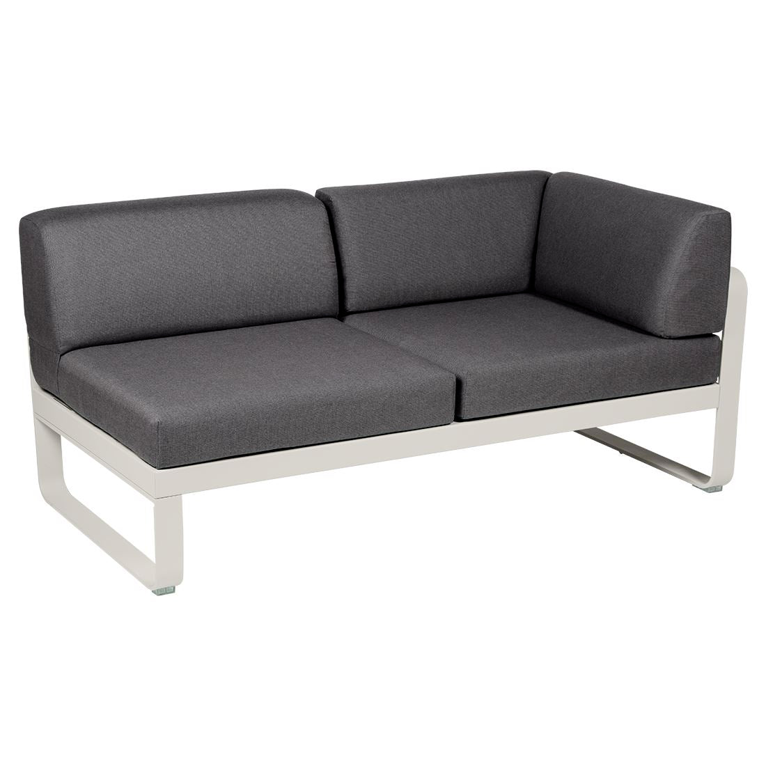 Fermob Bellevie Module d'angle - droit 2 places Gris argile A5 Gris graphite A3