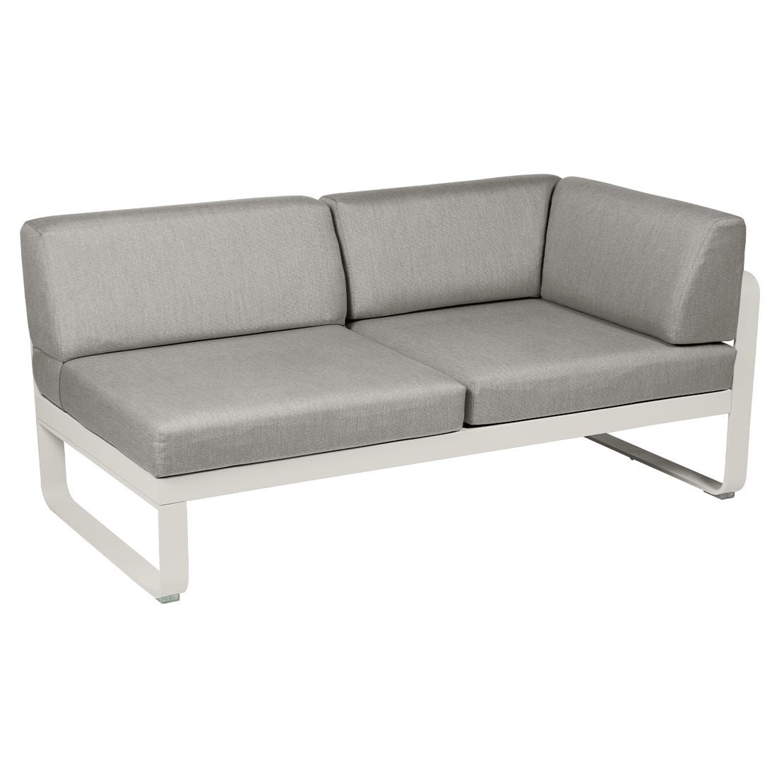 Fermob Bellevie Module d'angle - droit 2 places Gris argile A5 Taupe grisé B8