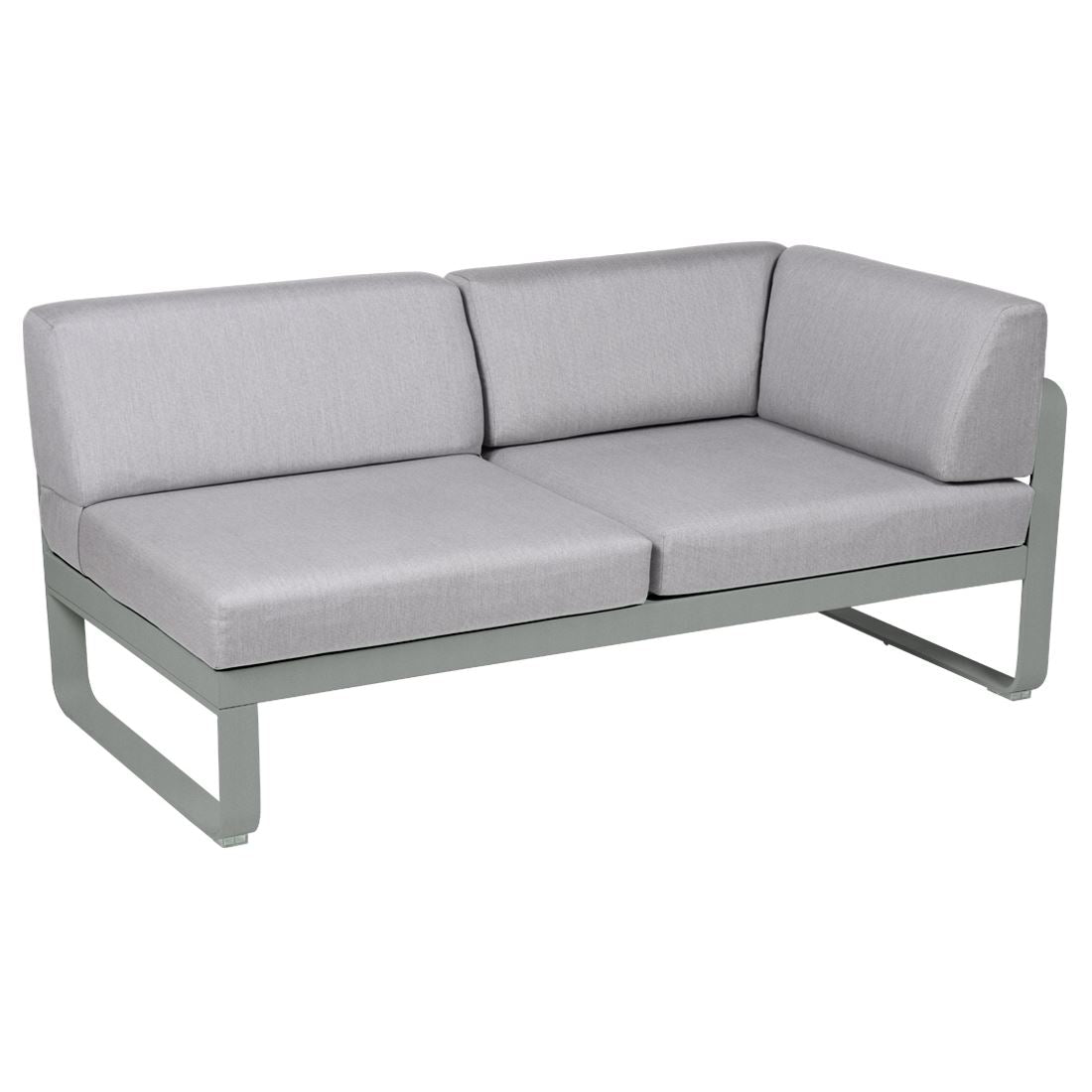 Fermob Bellevie Module d'angle - droit 2 places Gris lapilli C7 Gris flanelle 79