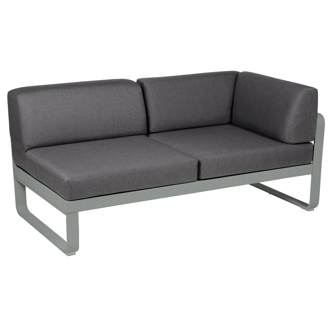 Fermob Bellevie Module d'angle - droit 2 places Gris lapilli C7 Gris graphite A3