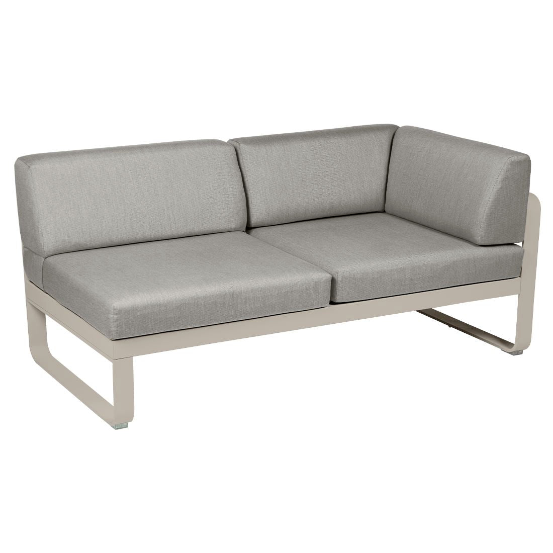 Fermob Bellevie Module d'angle - droit 2 places Muscade 14 Taupe grisé B8