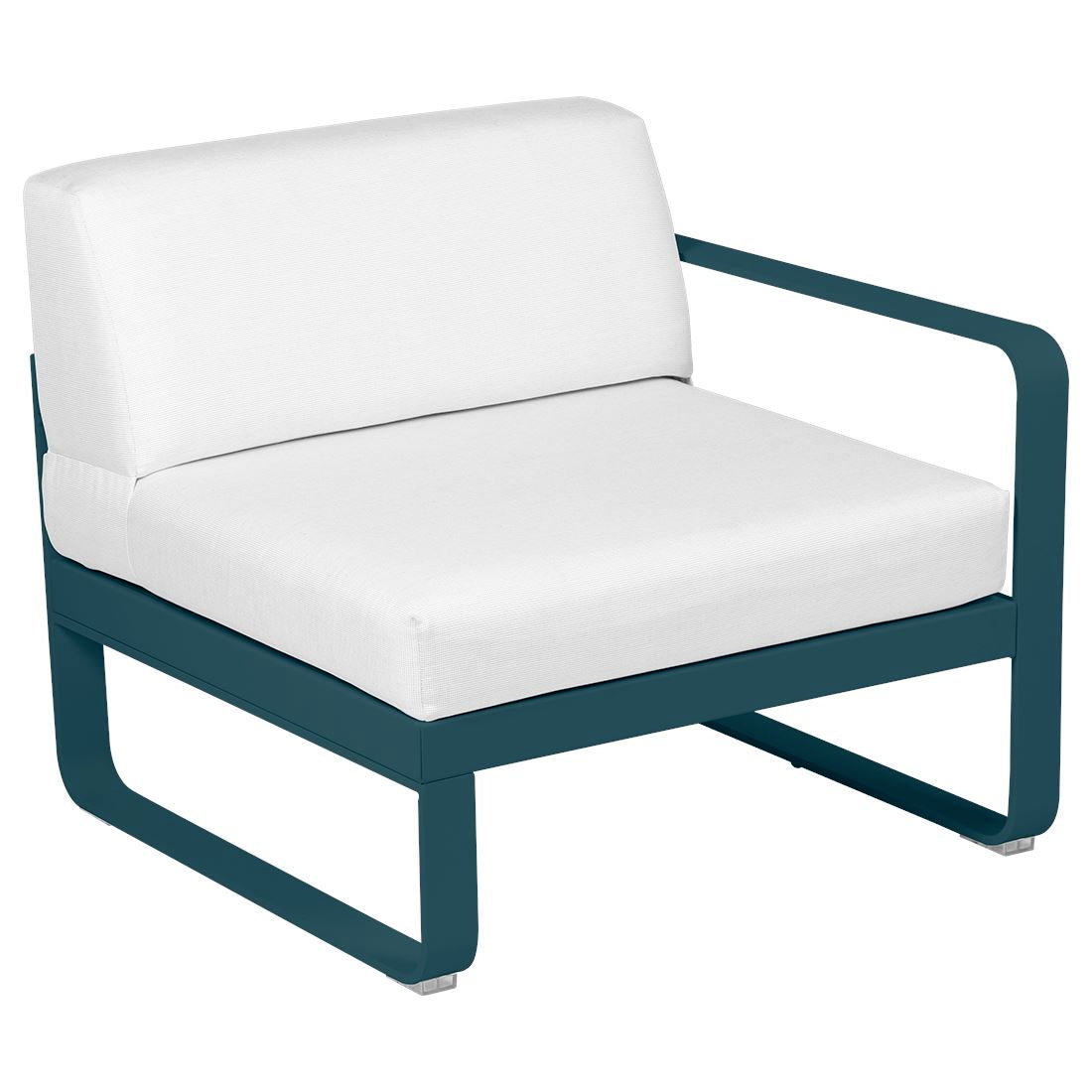 Fermob Bellevie Module Droit 1 place Bleu acapulco 21 Blanc grisé 81