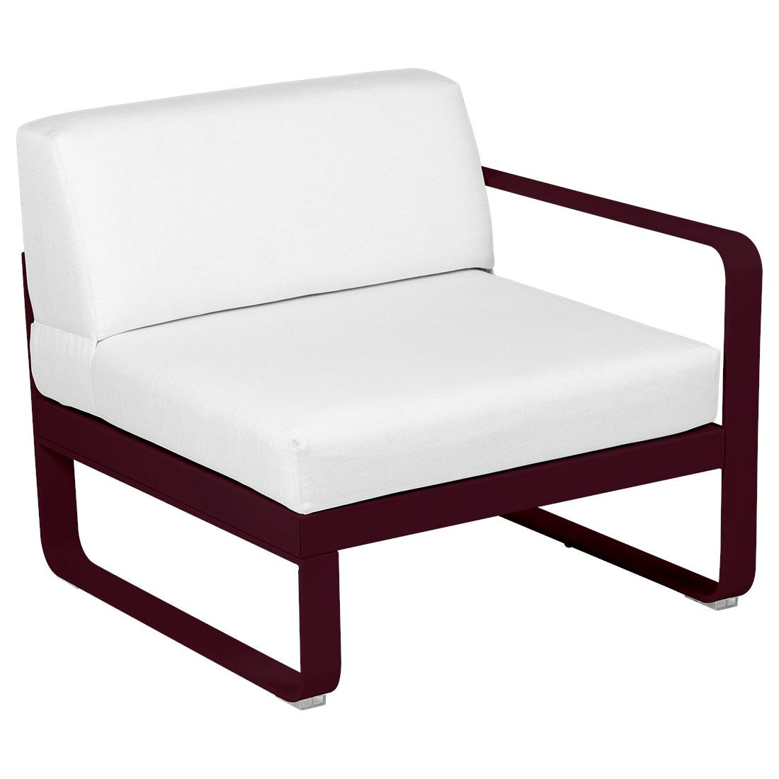 Fermob Bellevie Module Droit 1 place Cerise noire B9 Blanc grisé 81