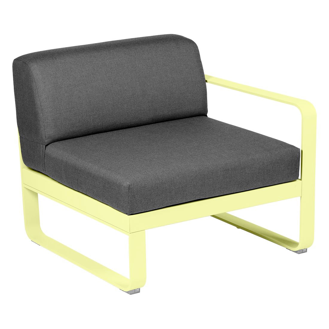 Fermob Bellevie Module Droit 1 place Citron givré A6 Gris graphite A3