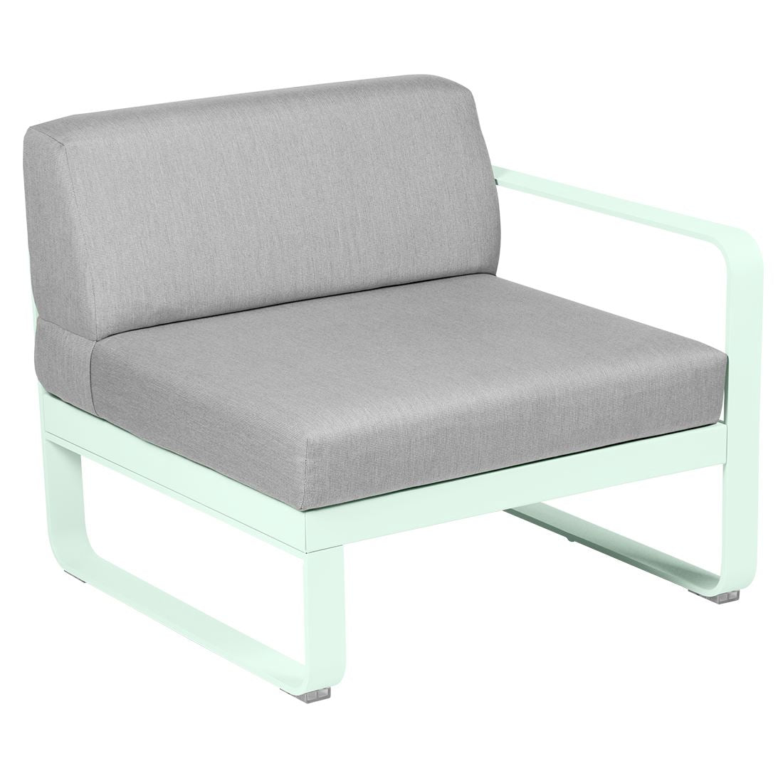 Fermob Bellevie Module Droit 1 place Menthe glaciale A7 Gris flanelle 79
