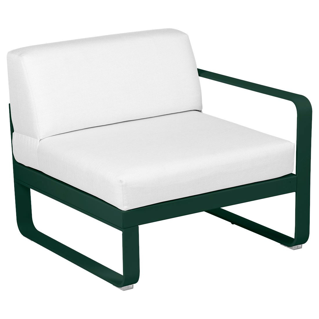 Fermob Bellevie Module Droit 1 place Vert cèdre 02 Blanc grisé 81