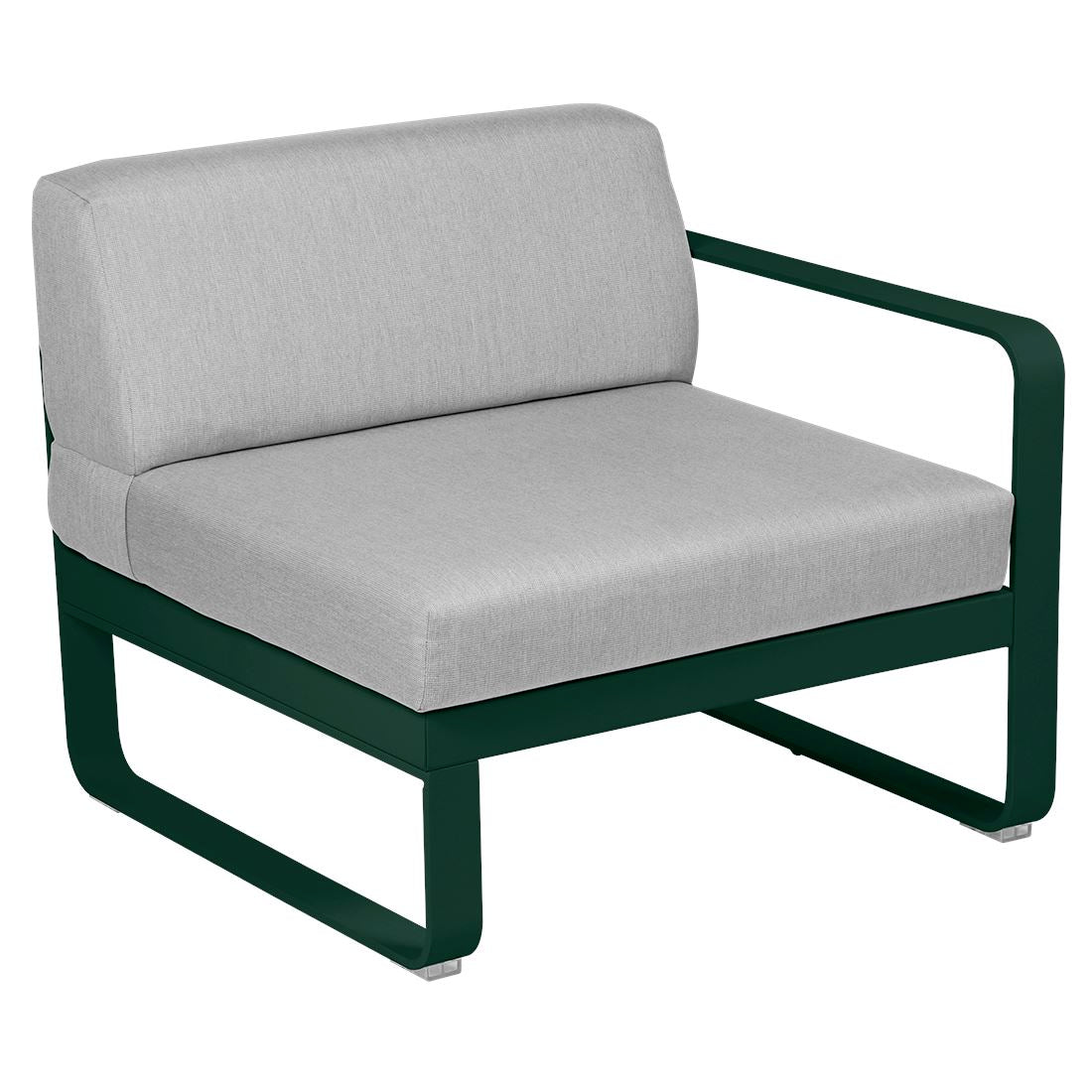 Fermob Bellevie Module Droit 1 place Vert cèdre 02 Gris flanelle 79