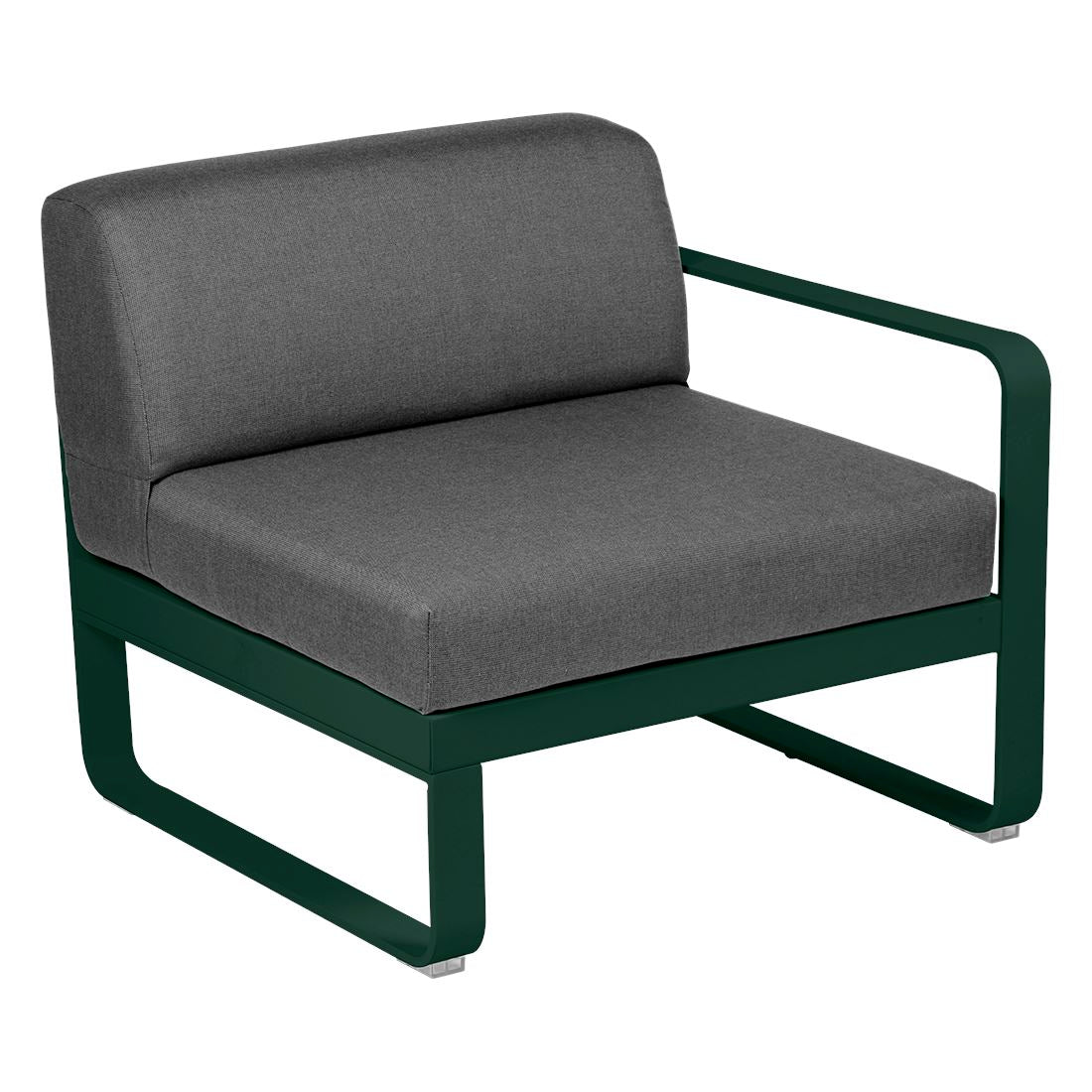 Fermob Bellevie Module Droit 1 place Vert cèdre 02 Gris graphite A3