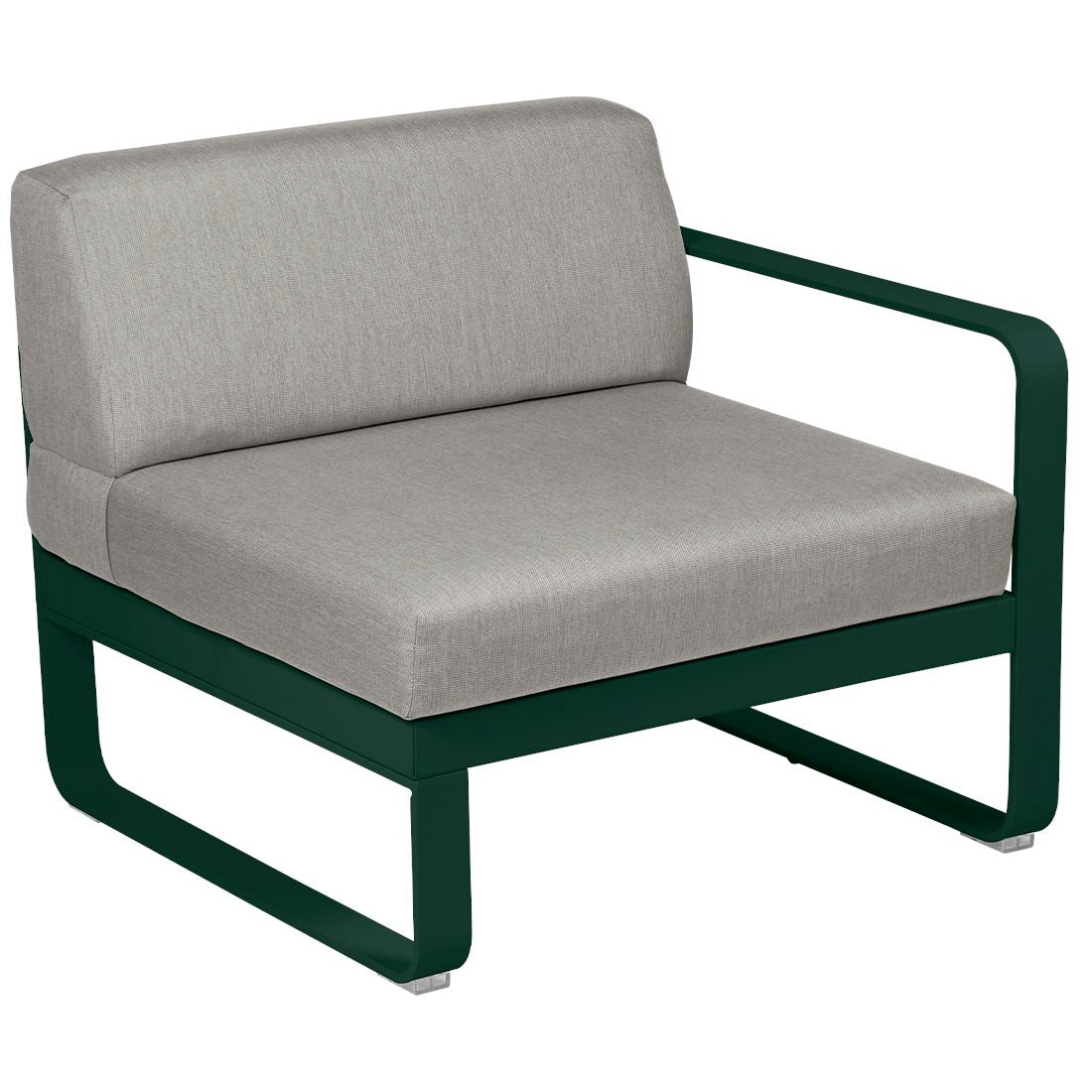 Fermob Bellevie Module Droit 1 place Vert cèdre 02 Taupe grisé B8