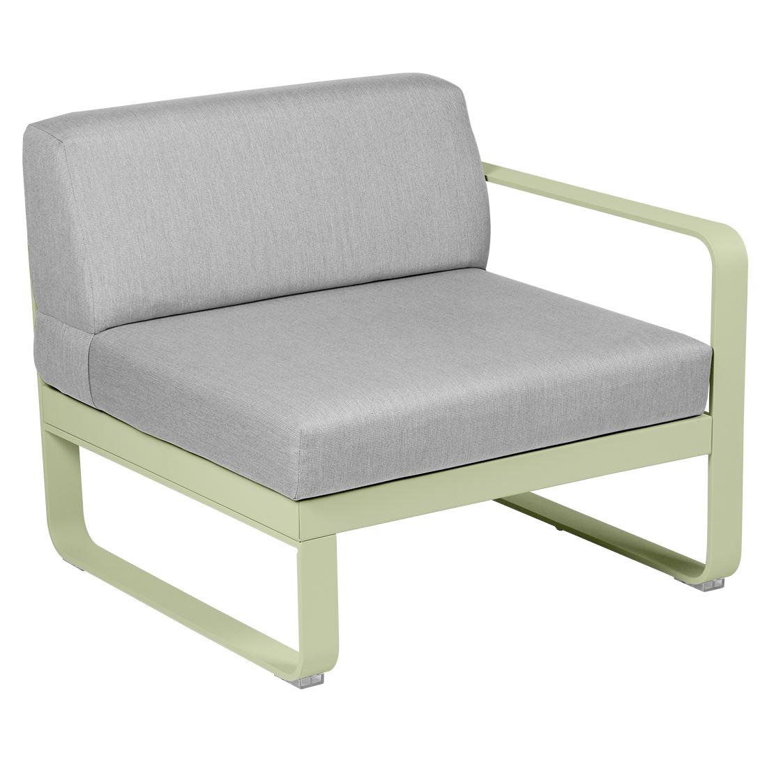 Fermob Bellevie Module Droit 1 place Vert tilleul 65 Gris flanelle 79