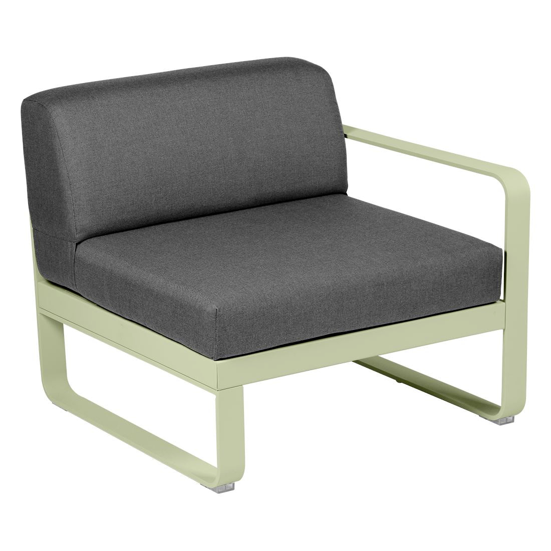 Fermob Bellevie Module Droit 1 place Vert tilleul 65 Gris graphite A3