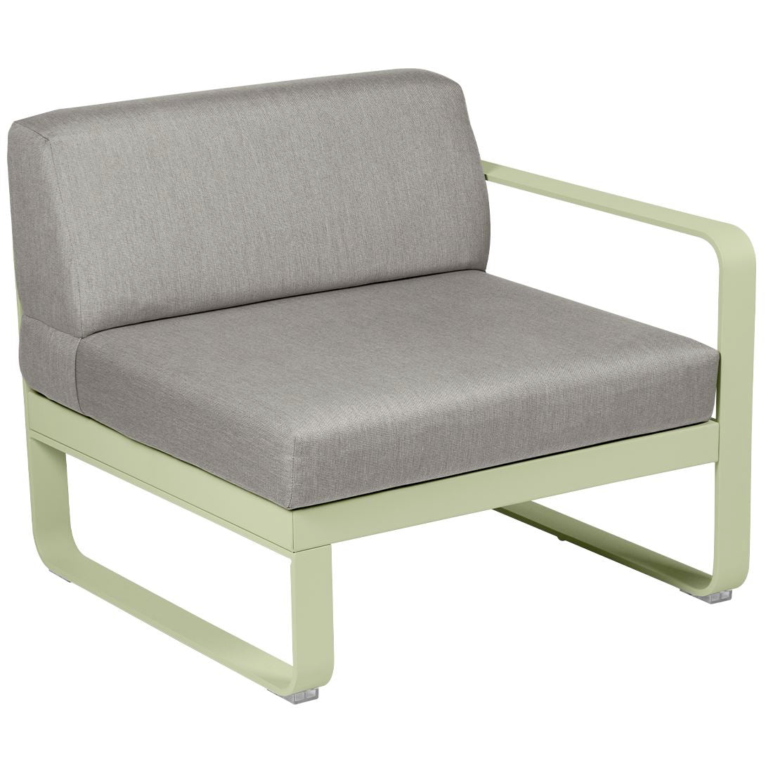 Fermob Bellevie Module Droit 1 place Vert tilleul 65 Taupe grisé B8