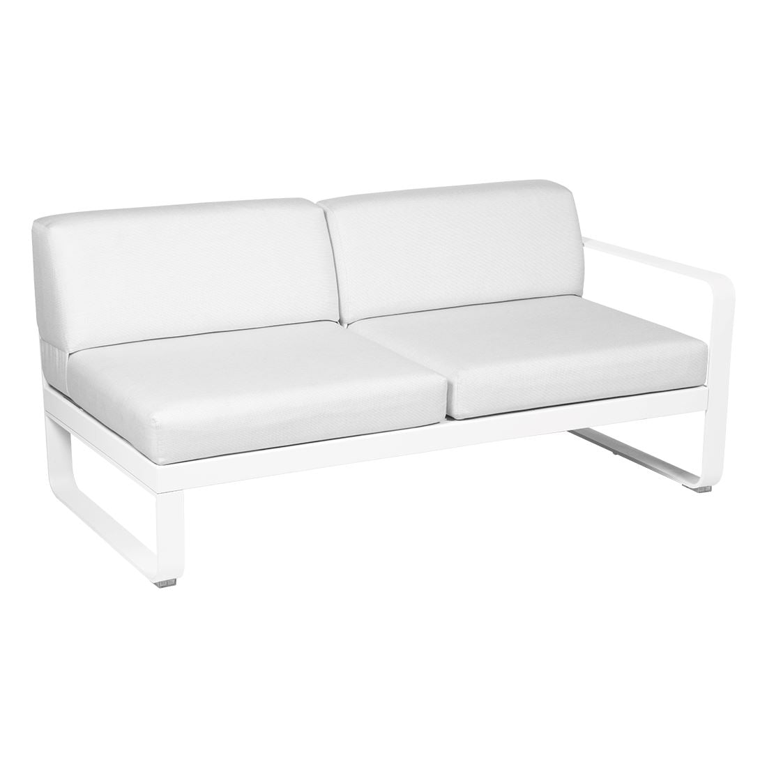 Fermob Bellevie Module droit 2 places Blanc coton 01 Blanc grisé 81