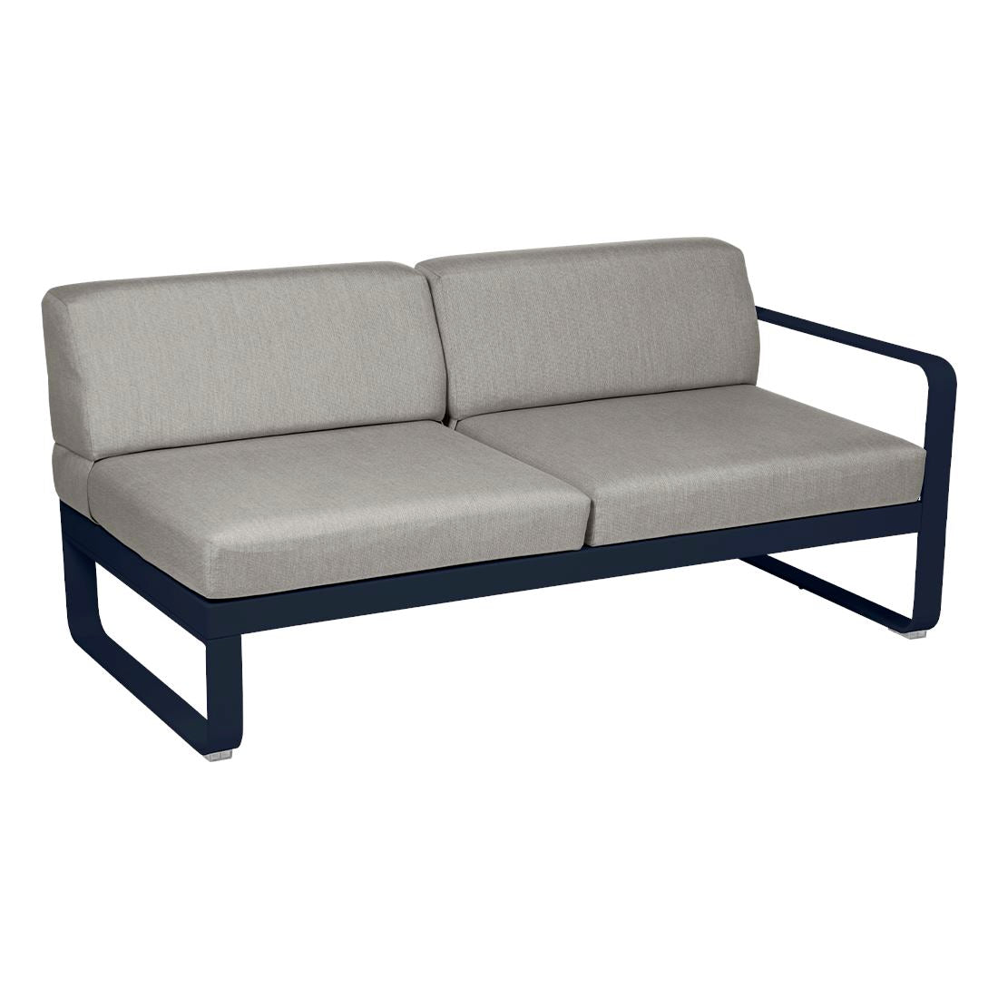 Fermob Bellevie Module droit 2 places Bleu abysse 92 Taupe grisé B8