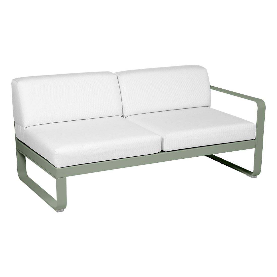 Fermob Bellevie Module droit 2 places Cactus 82 Blanc grisé 81