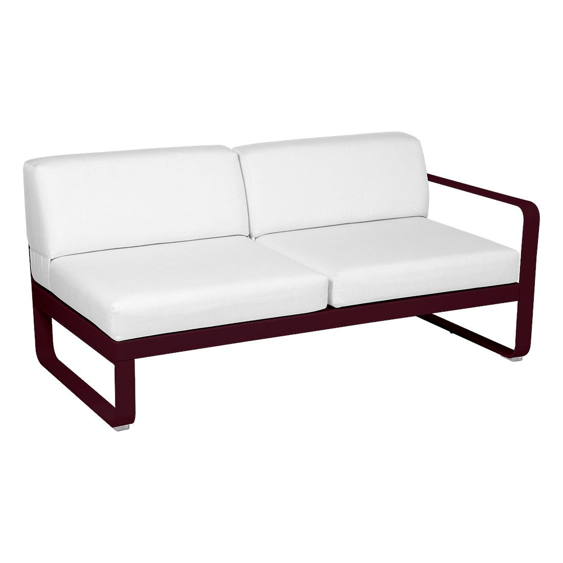 Fermob Bellevie Module droit 2 places Cerise noire B9 Blanc grisé 81