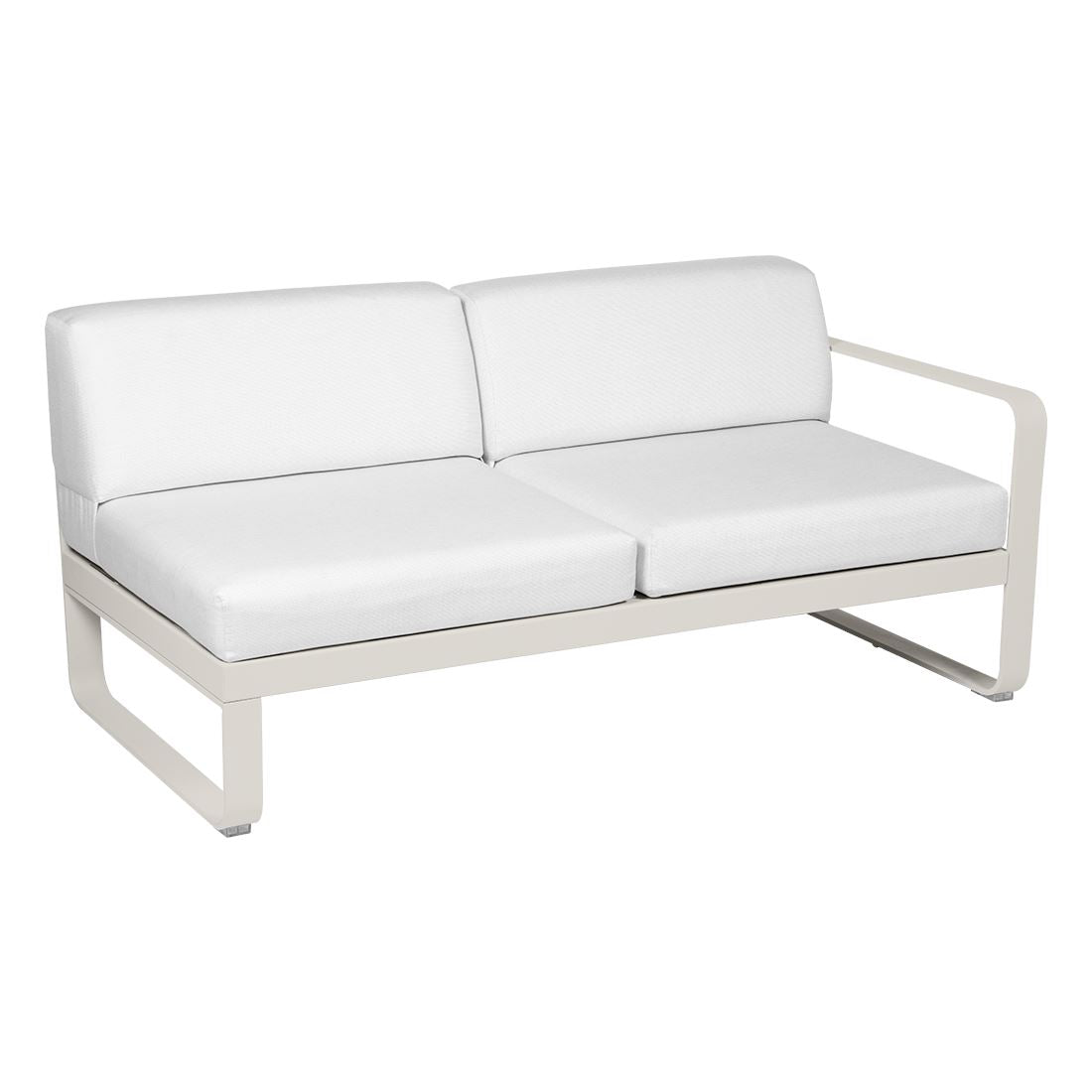 Fermob Bellevie Module droit 2 places Gris argile A5 Blanc grisé 81