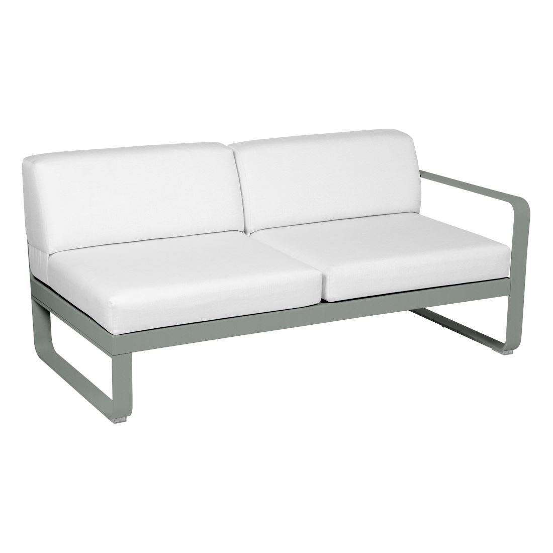 Fermob Bellevie Module droit 2 places Gris lapilli C7 Blanc grisé 81