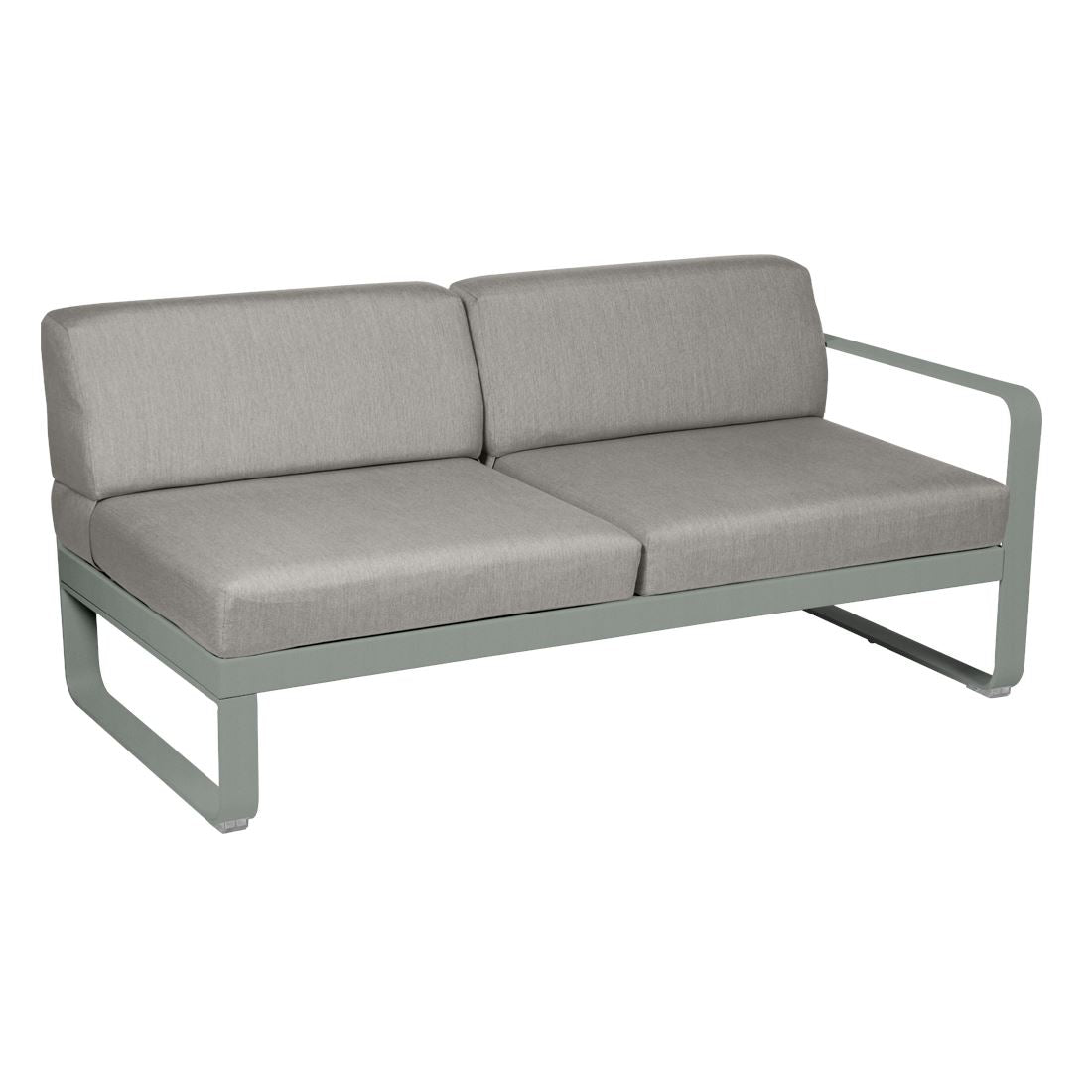 Fermob Bellevie Module droit 2 places Gris lapilli C7 Taupe grisé B8