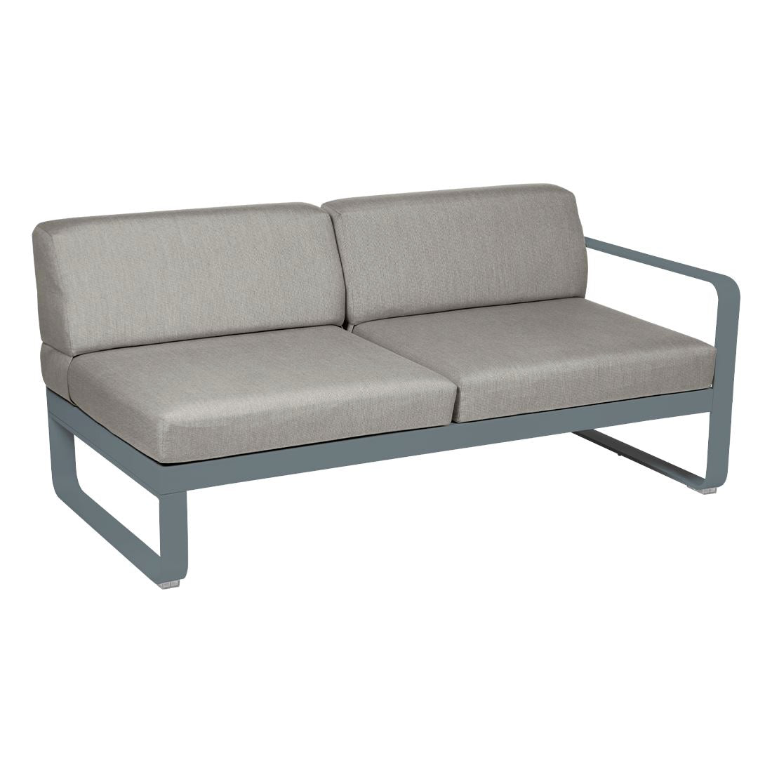 Fermob Bellevie Module droit 2 places Gris orage 26 Taupe grisé B8