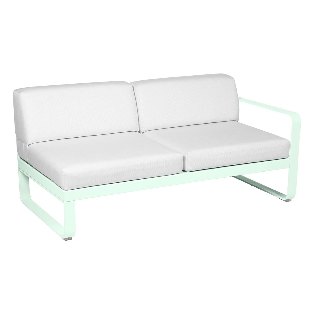 Fermob Bellevie Module droit 2 places Menthe glaciale A7 Blanc grisé 81