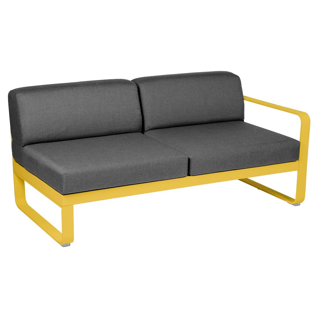 Fermob Bellevie Module droit 2 places Miel C6 Gris graphite A3