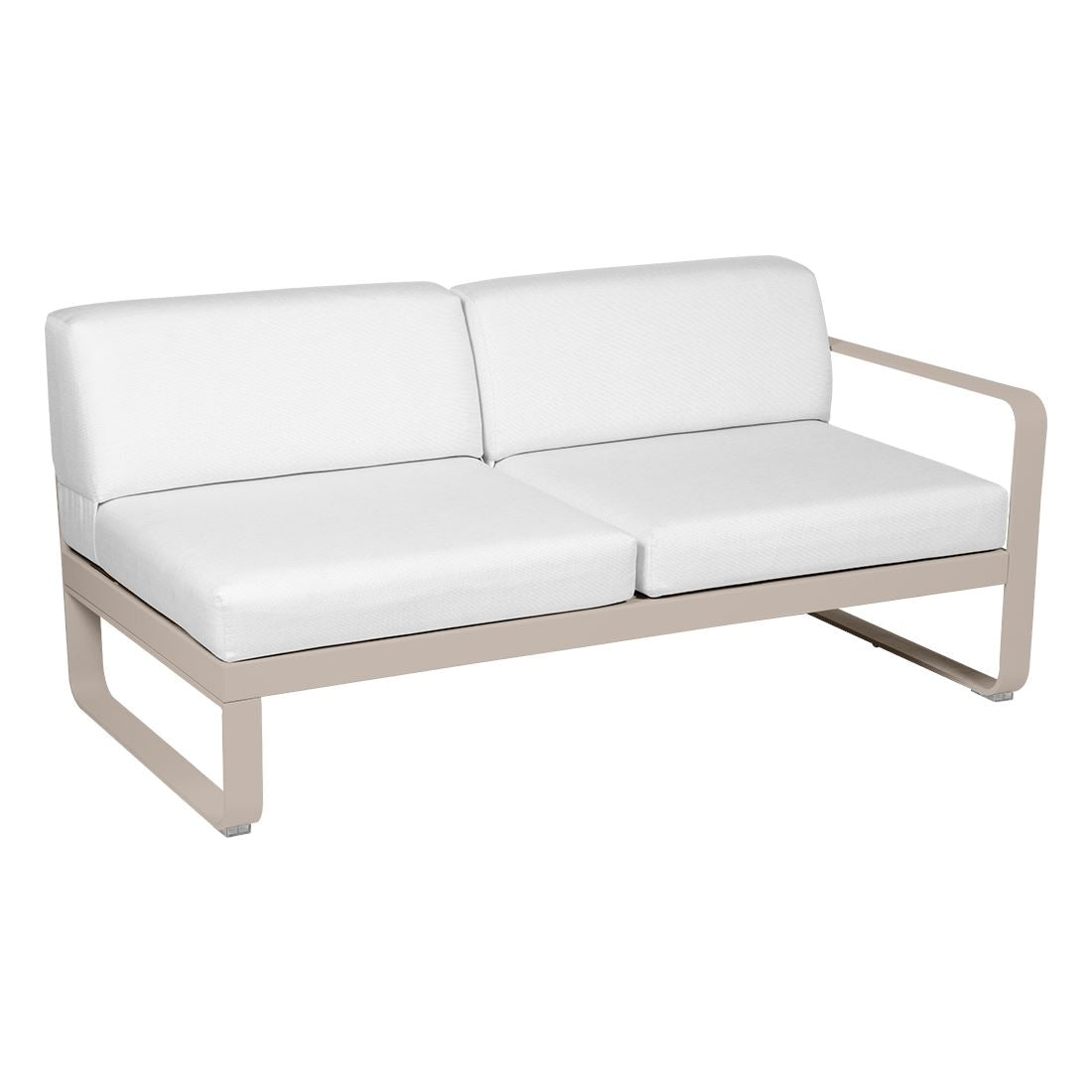 Fermob Bellevie Module droit 2 places Muscade 14 Blanc grisé 81