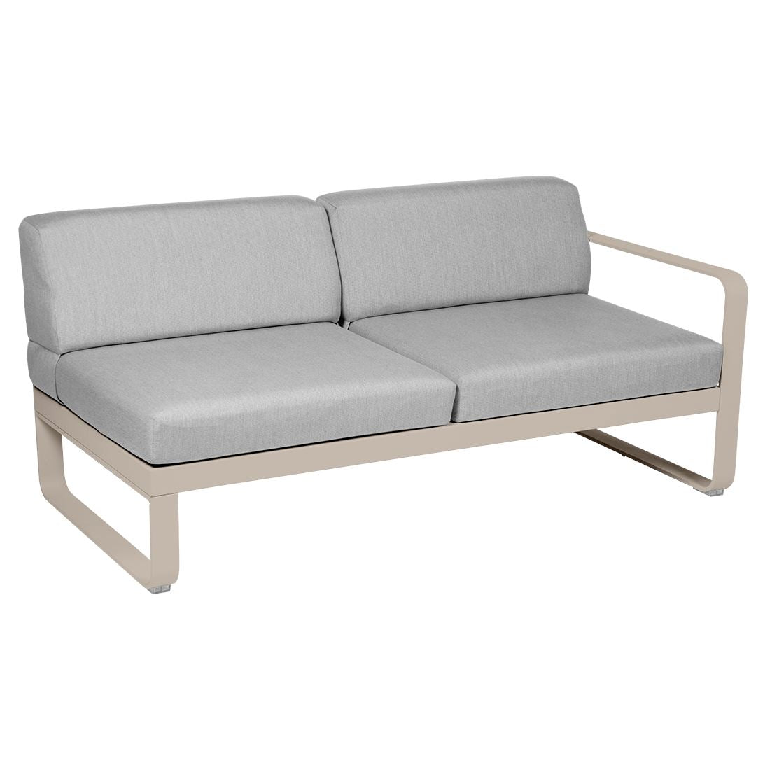 Fermob Bellevie Module droit 2 places Muscade 14 Gris flanelle 79