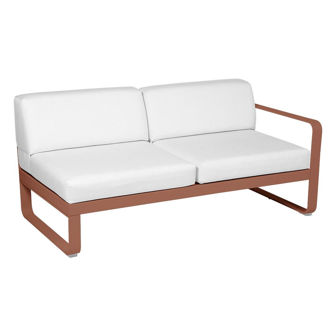 Fermob Bellevie Module droit 2 places Ocre rouge 20 Blanc grisé 81