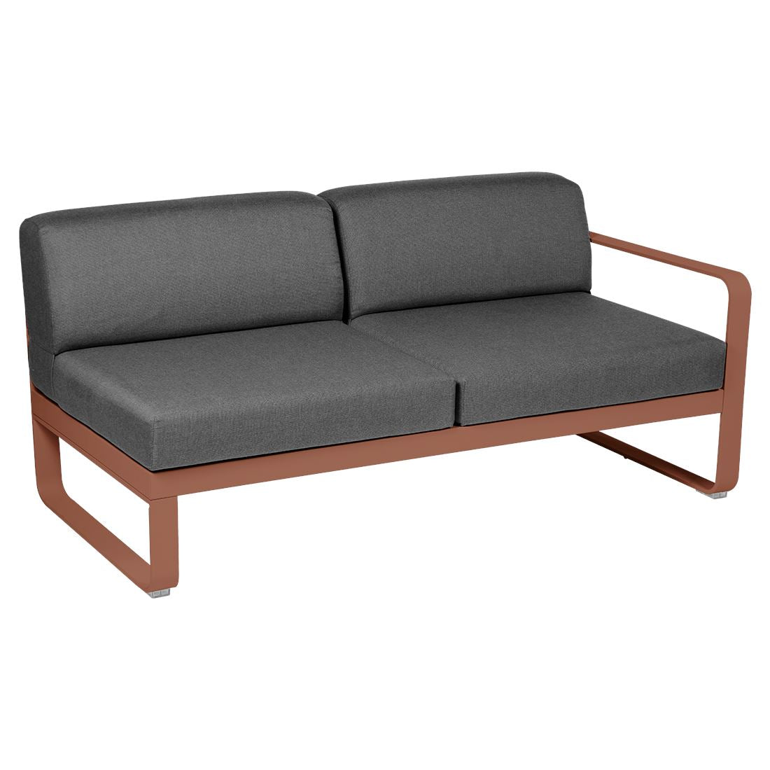 Fermob Bellevie Module droit 2 places Ocre rouge 20 Gris graphite A3