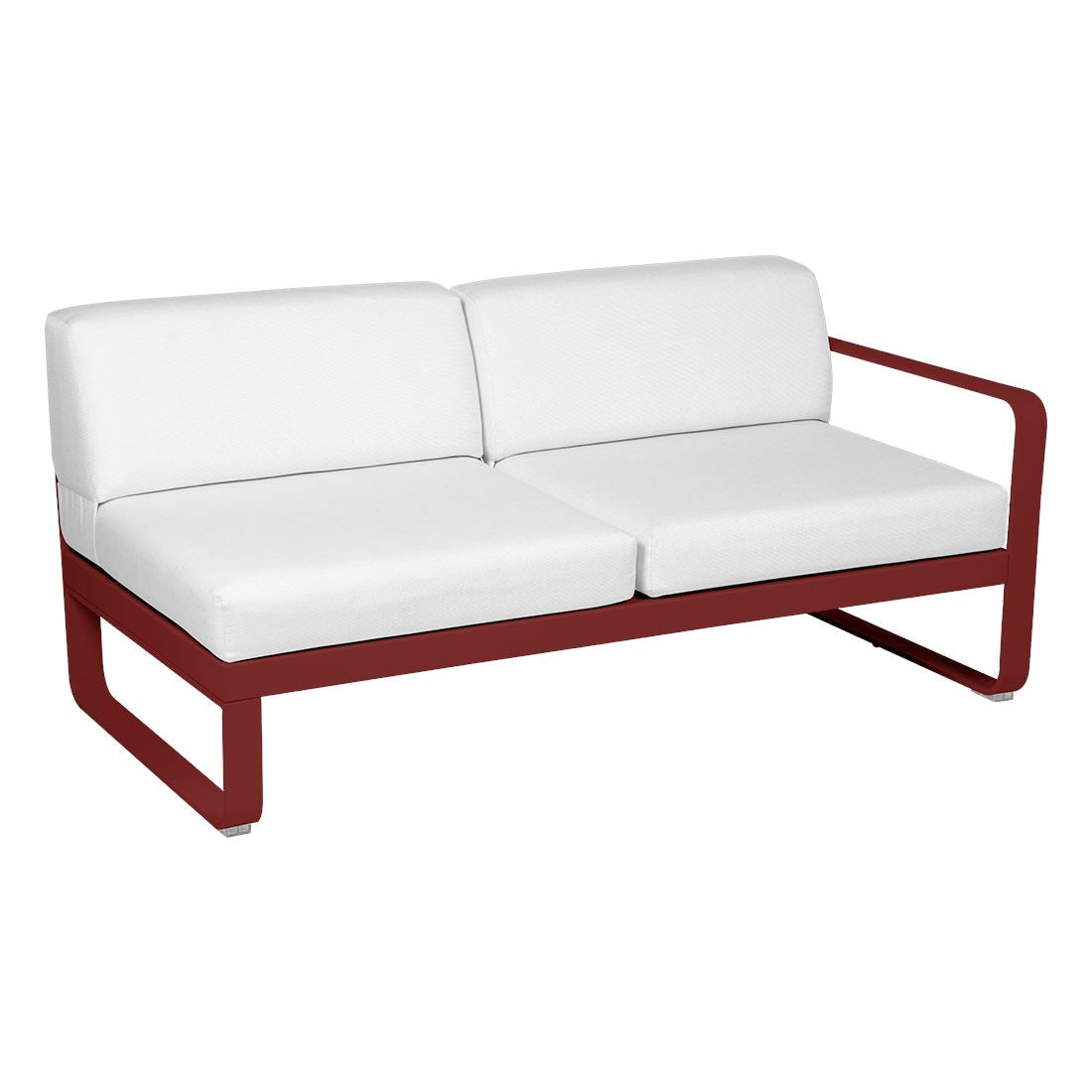 Fermob Bellevie Module droit 2 places Piment 43 Blanc grisé 81