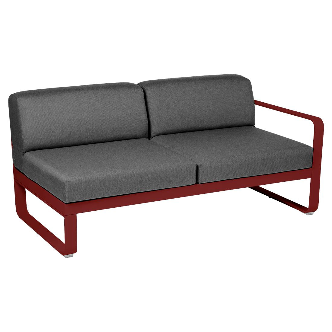 Fermob Bellevie Module droit 2 places Piment 43 Gris graphite A3