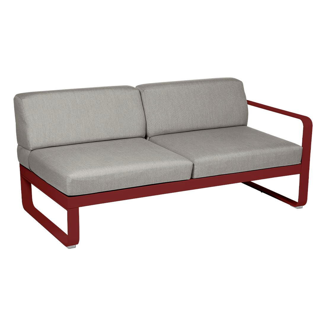 Fermob Bellevie Module droit 2 places Piment 43 Taupe grisé B8