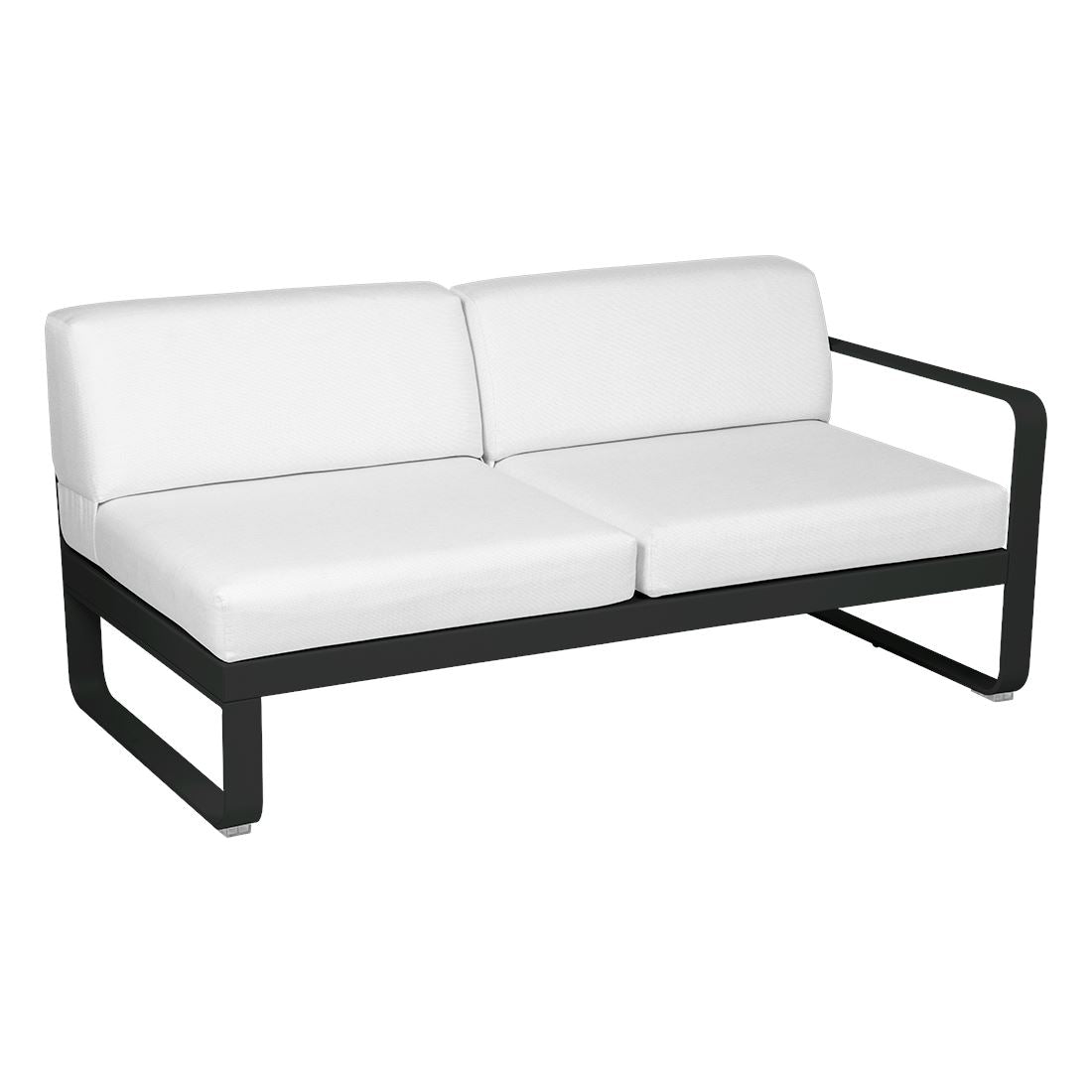 Fermob Bellevie Module droit 2 places Réglisse 42 Blanc grisé 81