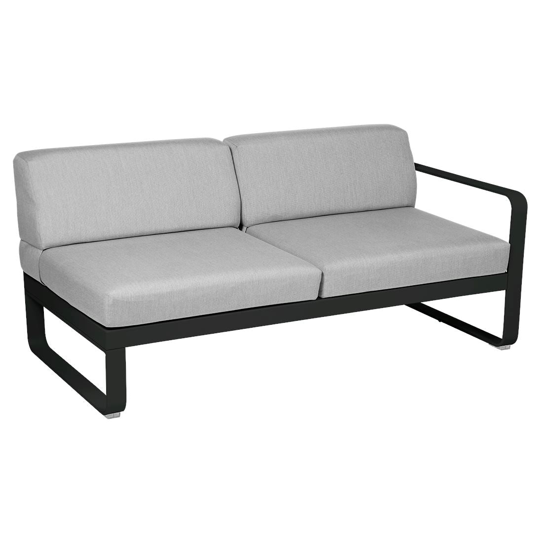 Fermob Bellevie Module droit 2 places Réglisse 42 Gris flanelle 79