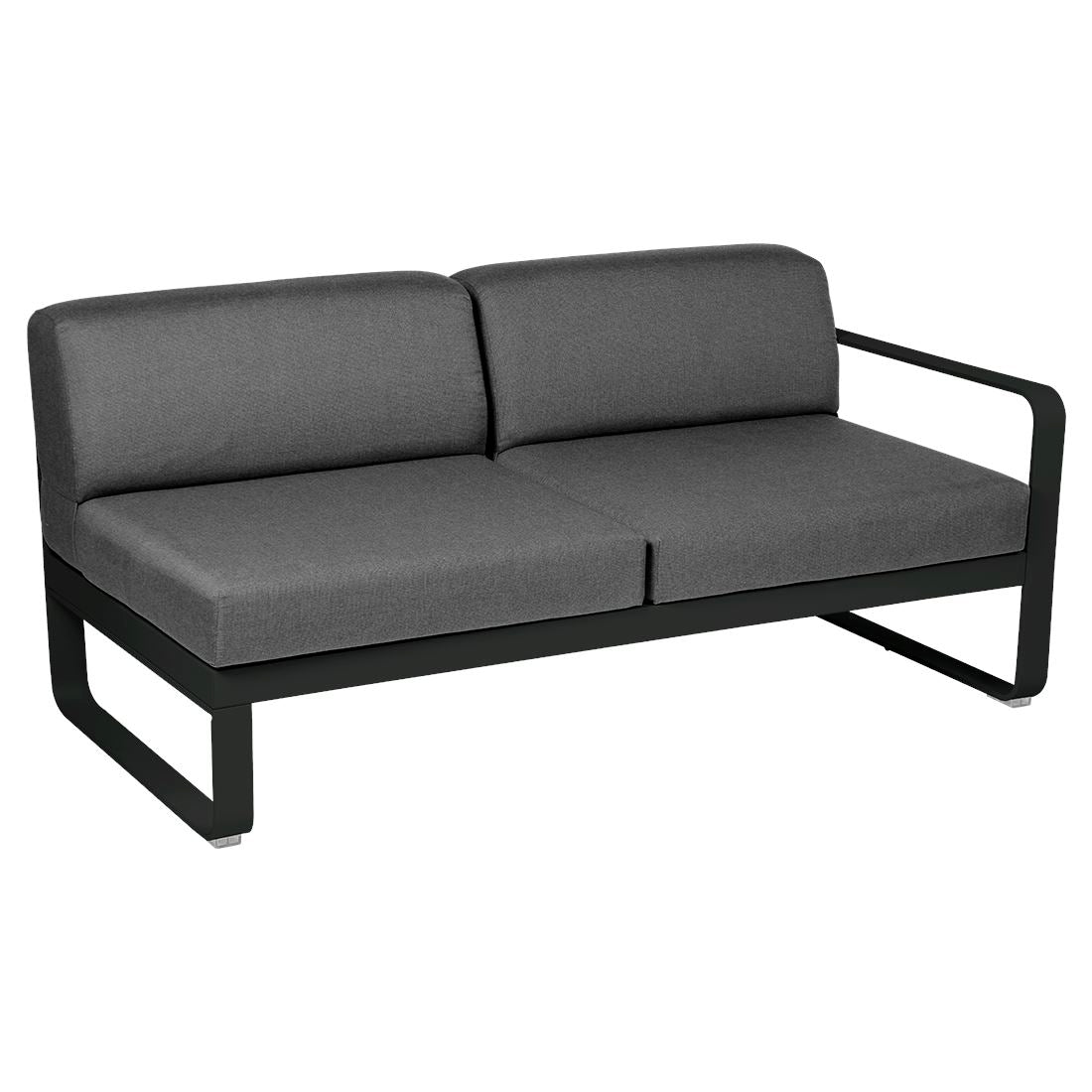 Fermob Bellevie Module droit 2 places Réglisse 42 Gris graphite A3