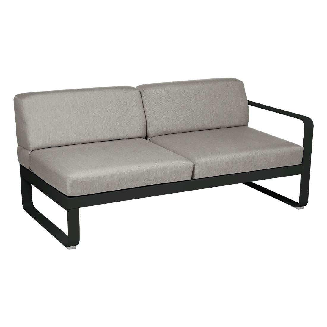 Fermob Bellevie Module droit 2 places Réglisse 42 Taupe grisé B8