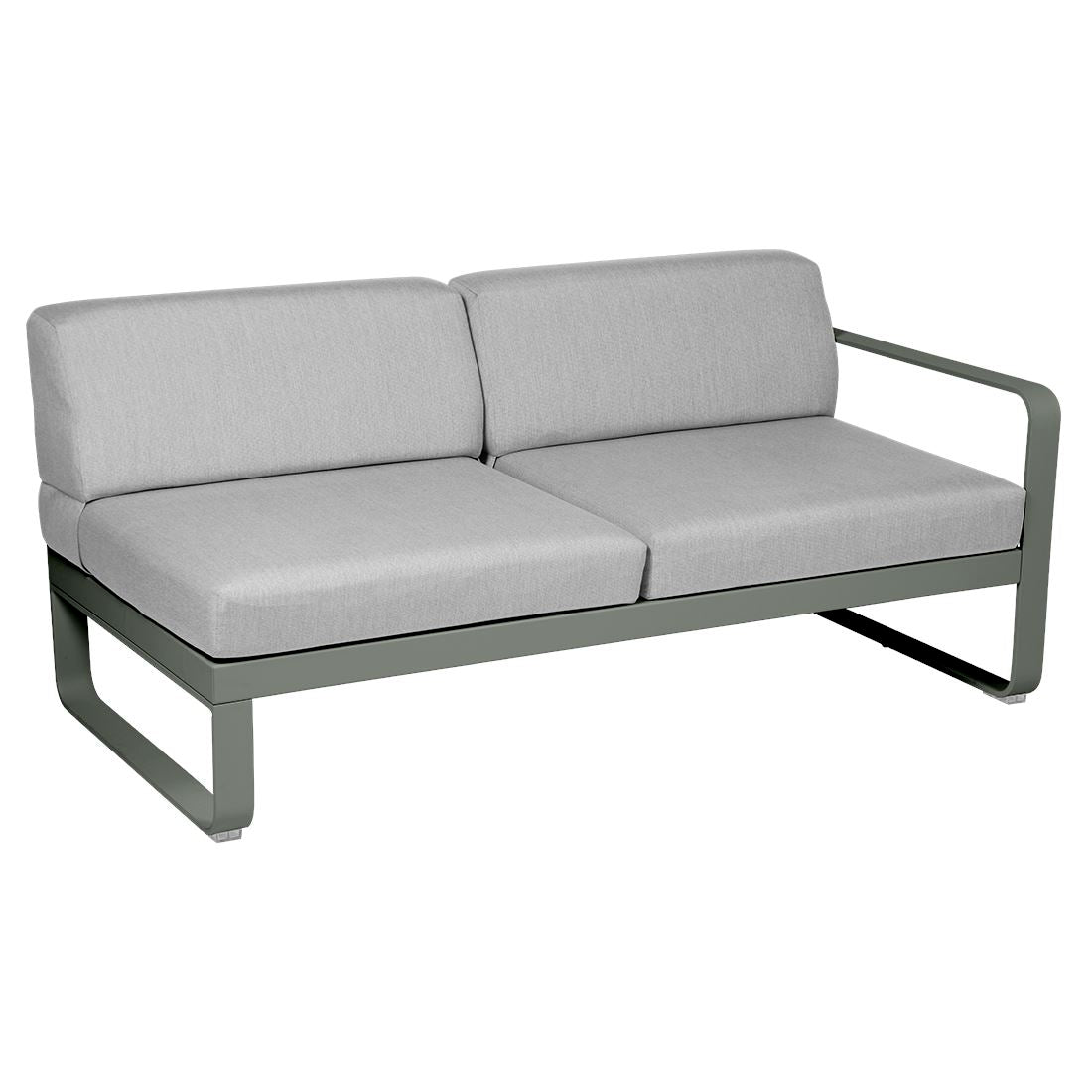 Fermob Bellevie Module droit 2 places Romarin 48 Gris flanelle 79