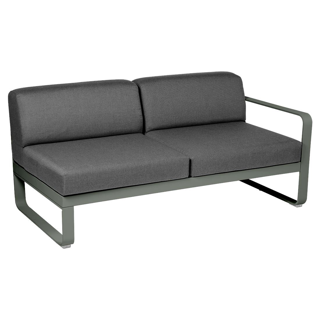 Fermob Bellevie Module droit 2 places Romarin 48 Gris graphite A3
