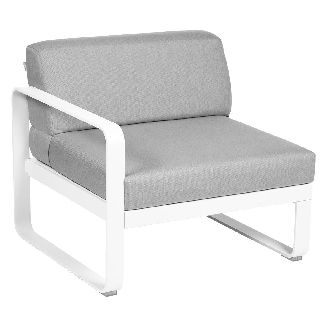 Fermob Bellevie Module gauche 1 place Blanc coton 01 Gris flanelle 79