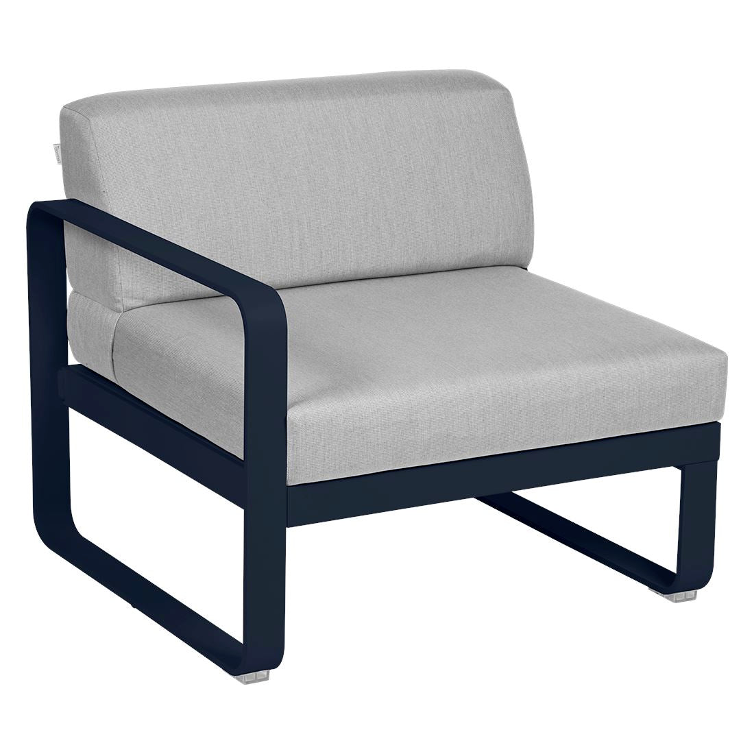 Fermob Bellevie Module gauche 1 place Bleu abysse 92 Gris flanelle 79