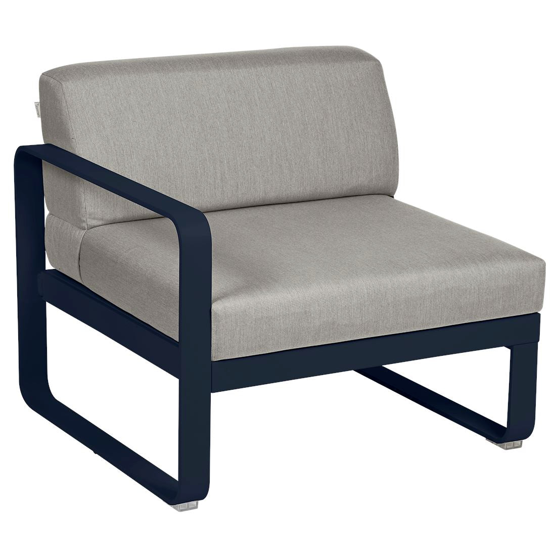 Fermob Bellevie Module gauche 1 place Bleu abysse 92 Taupe grisé B8