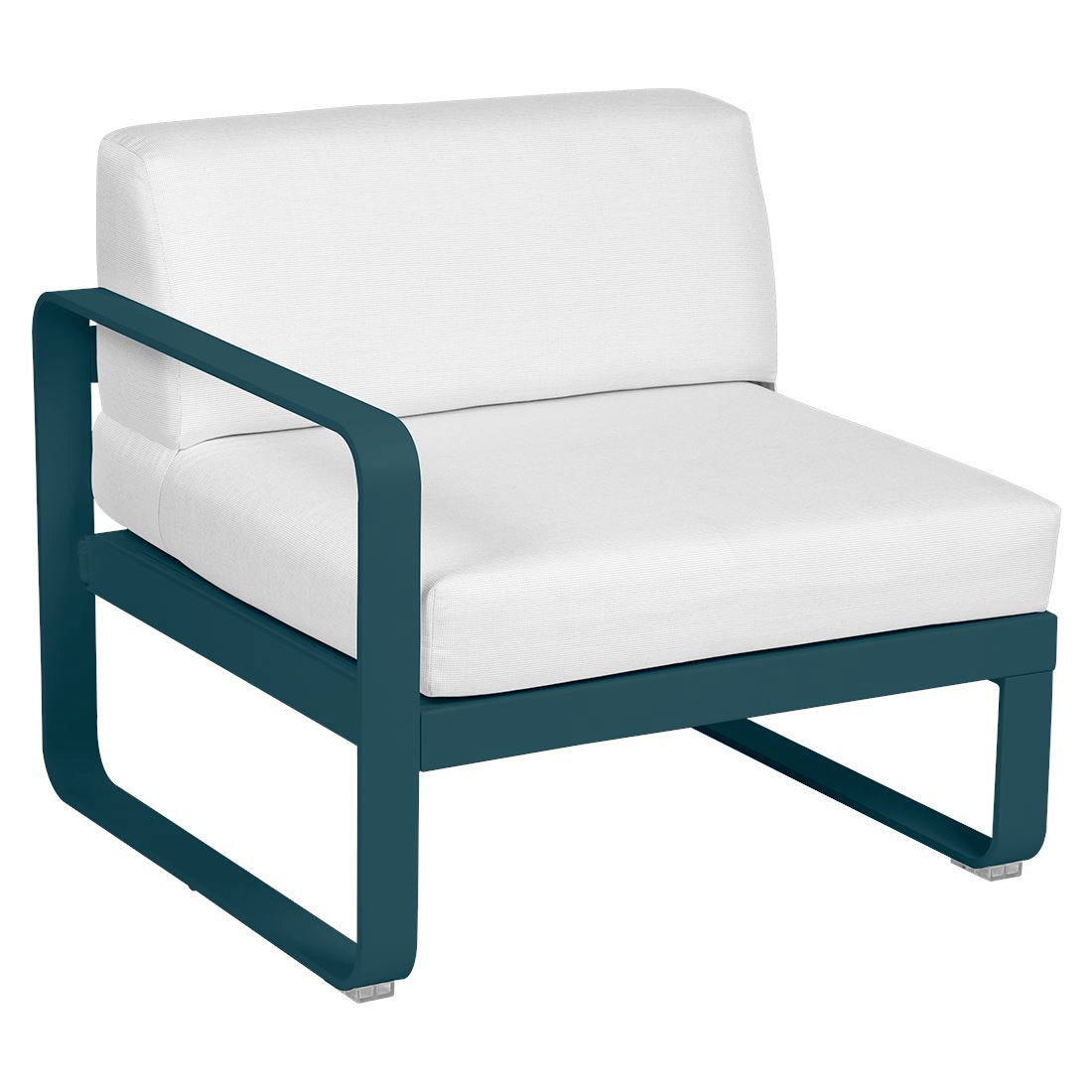 Fermob Bellevie Module gauche 1 place Bleu acapulco 21 Blanc grisé 81