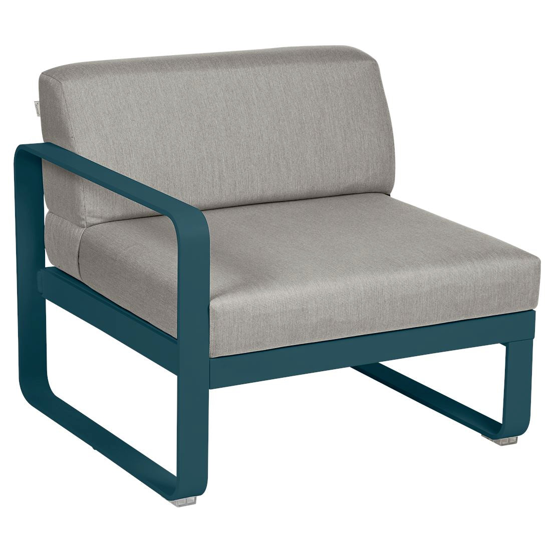 Fermob Bellevie Module gauche 1 place Bleu acapulco 21 Taupe grisé B8