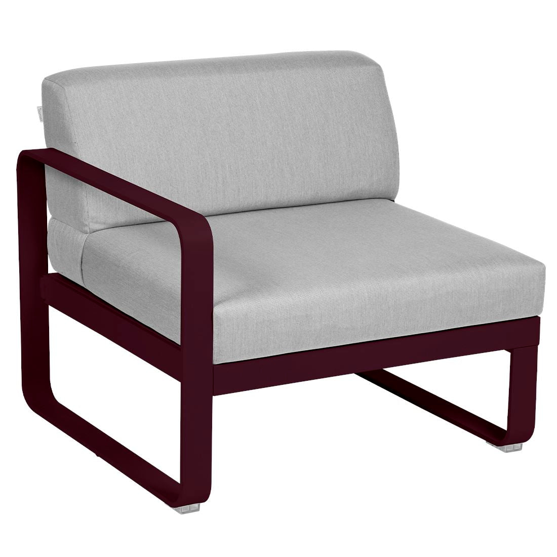 Fermob Bellevie Module gauche 1 place Cerise noire B9 Gris flanelle 79