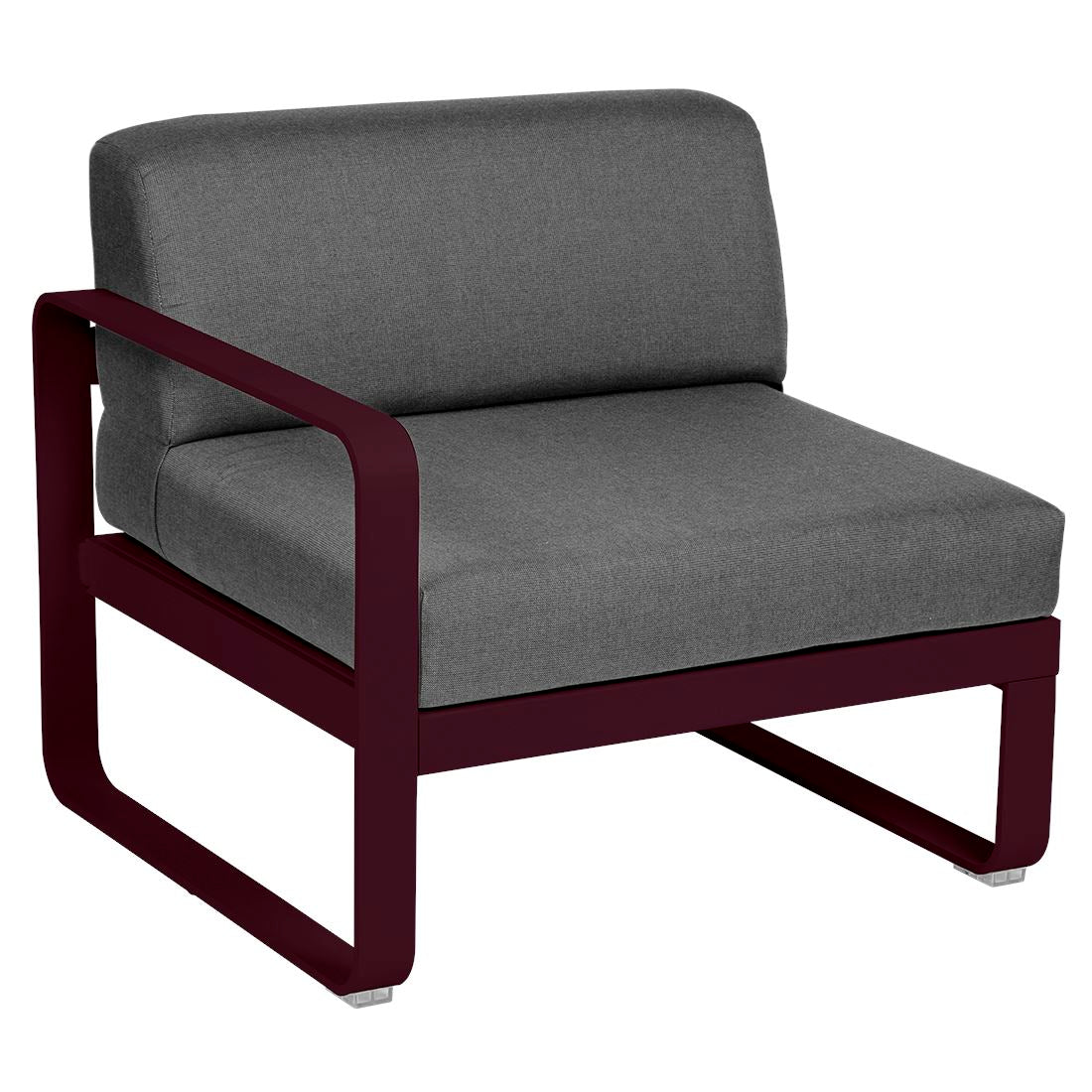 Fermob Bellevie Module gauche 1 place Cerise noire B9 Gris graphite A3