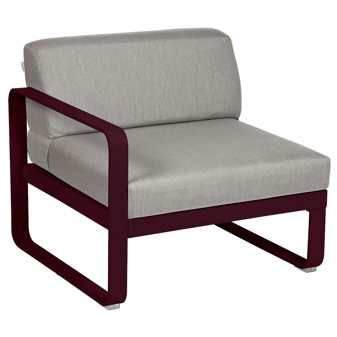 Fermob Bellevie Module gauche 1 place Cerise noire B9 Taupe grisé B8