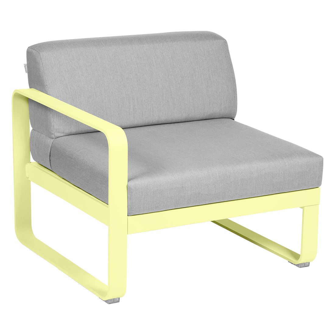 Fermob Bellevie Module gauche 1 place Citron givré A6 Gris flanelle 79