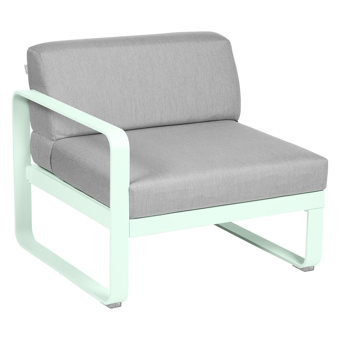 Fermob Bellevie Module gauche 1 place Menthe glaciale A7 Gris flanelle 79