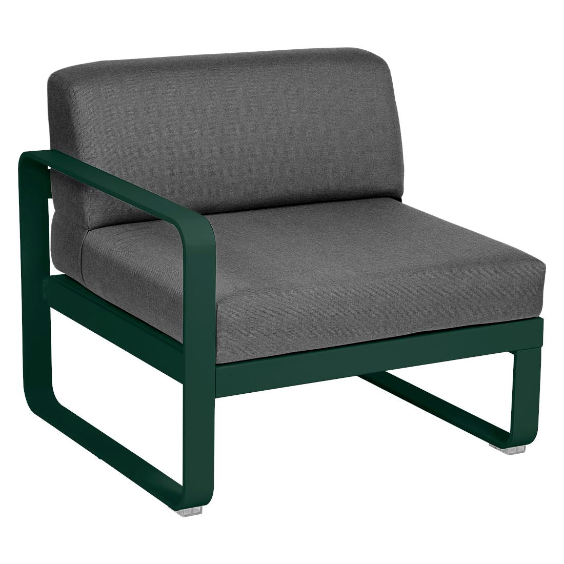 Fermob Bellevie Module gauche 1 place Vert cèdre 02 Gris graphite A3